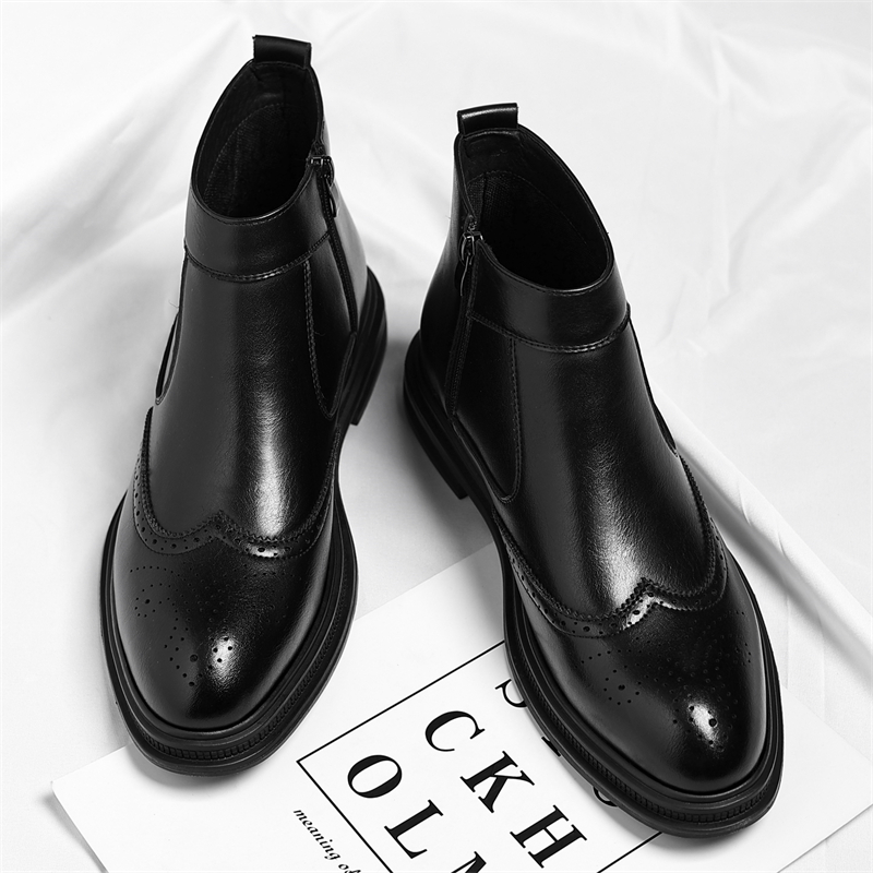 Men Formal Wear With Boots - Otoño Invierno suela gruesa hombres de