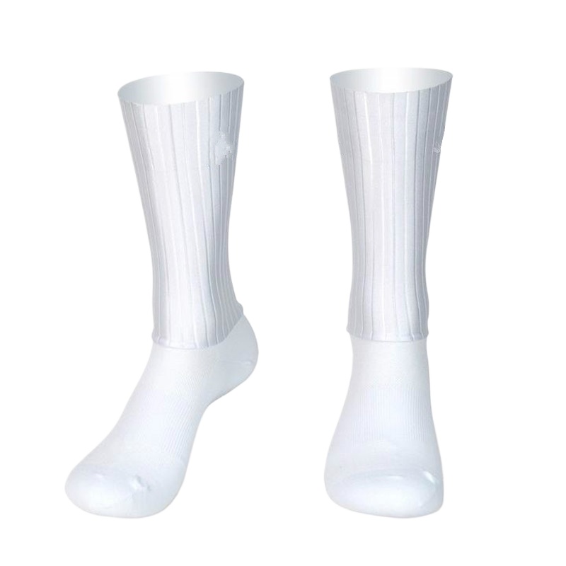 Sock Garter Men - Aero Ciclismo verano Anti Calcetines Whiteline