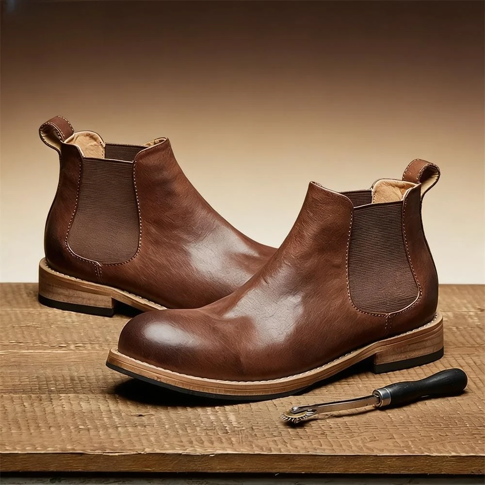 Formal Men Daily Wear Footwear - Botas Chelsea Elásticas para Hombre, Calzado