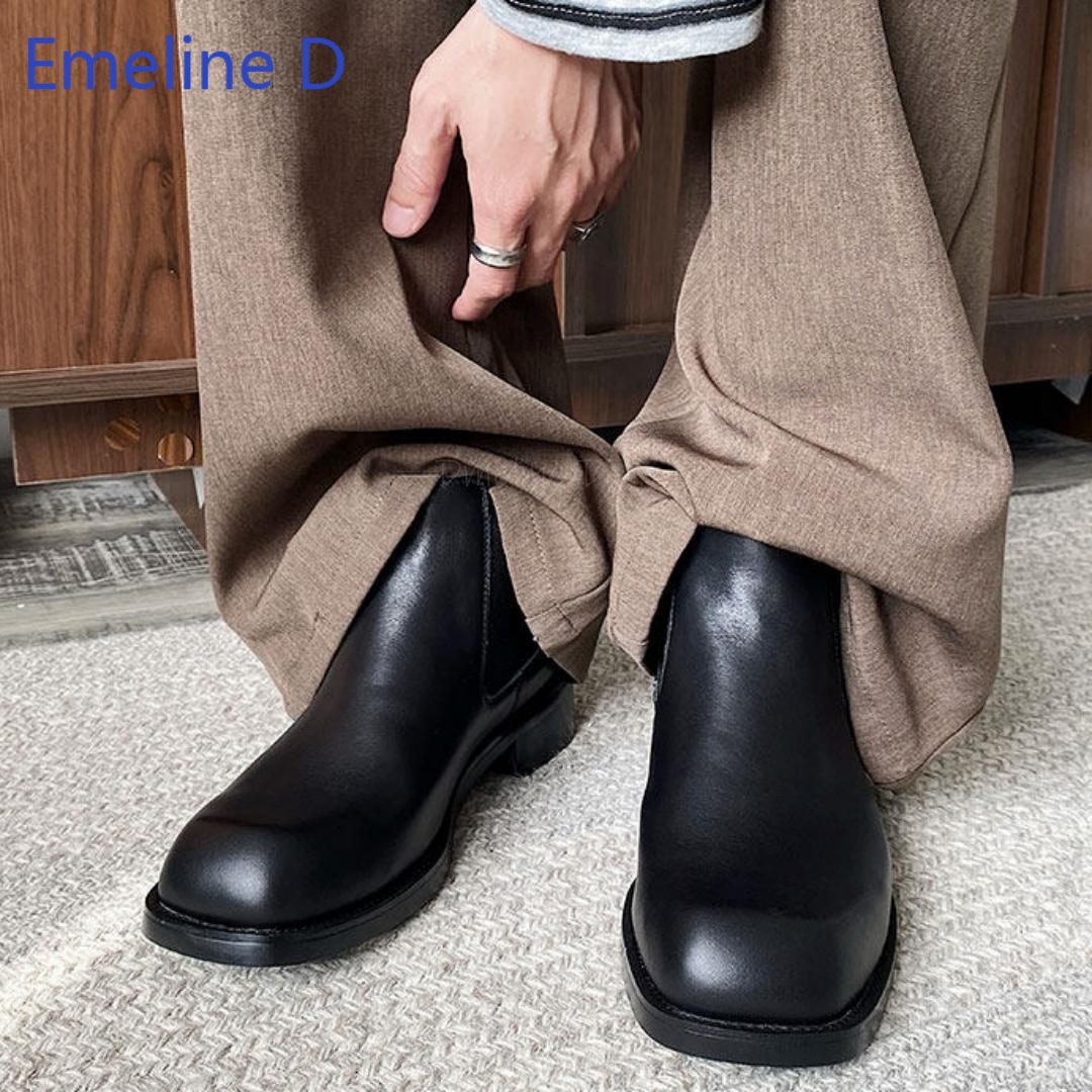Botas Chelsea de punta cuadrad - Formal Men Daily Wear Footwear reseña y precio