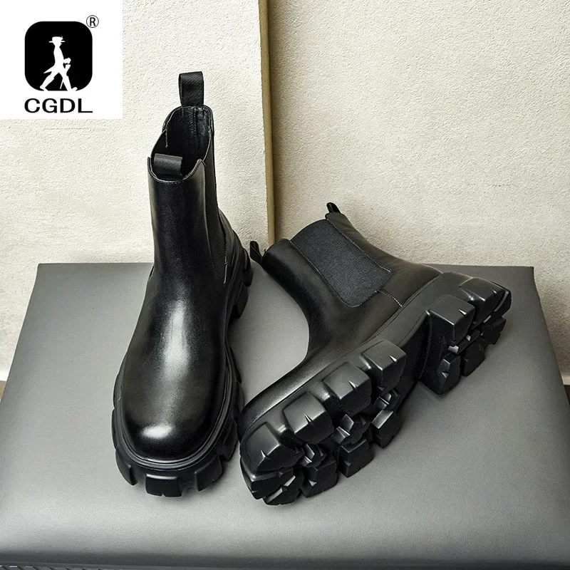 Botas de piel auténtica con su - Men Formal Wear With Boots reseña y precio