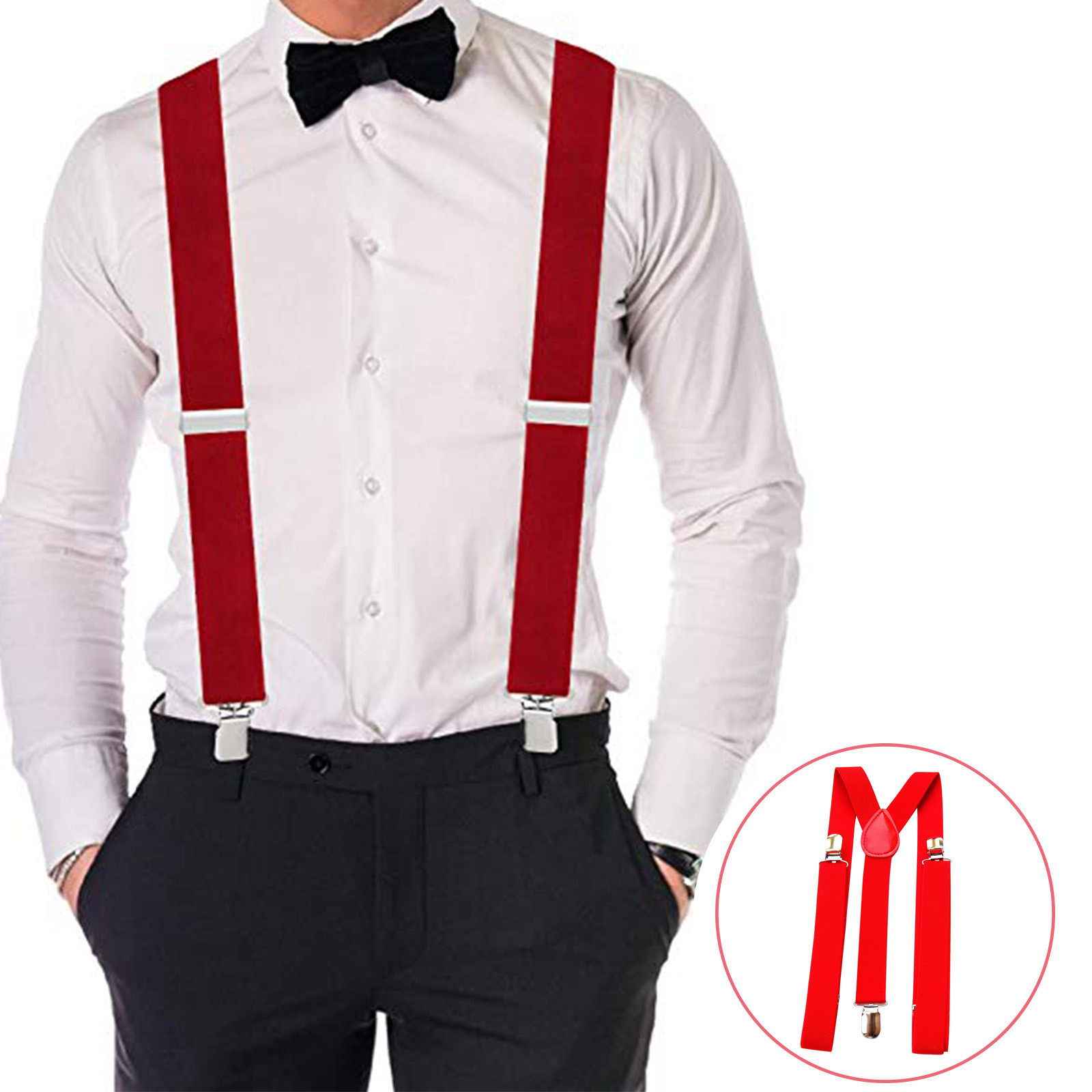 Tirantes Rojos Ajustables para - Men'S Formal Wear With Suspenders reseña y precio